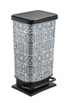 &Scaron;iuk&scaron;lių dėžė su pedalu Rotho Paso Ornament, 40L