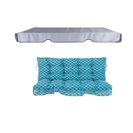 Sūpynių pagalvių komplektas PATIO Piemont H030-21PB mėlynas poliesterio stogelis 150 cm