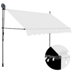 Rankiniu būdu i&scaron;traukiama markizė su LED vidaXL, kreminė, 250cm