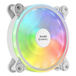Ventiliatorius Mars Gaming MFXW DUAL ARGB 1100 rpm 14 dB &Oslash; 12 cm: Spalva - Balta