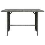 vidaXL Sodo valgomojo stalas, pilkos spalvos, 110x70x65 cm, pilkas