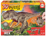 3D T-Rex galvosūkis &ndash; EDUCA &ndash; Gyvūnai &ndash; Mi&scaron;rus &ndash; 82 vnt.