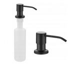 Įmontuojamas skysto muilo dozatorius Mexen Oval, 320 ml, Black granite