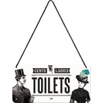 Nostalgic art Ladies & Gentlemen Toilets Kabantis ženklas, M