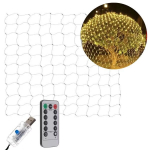 LED lempos užuolaidos 160 LED USB - &scaron;iltai balta