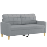 Dvivietė sofa vidaXL, 140cm, pilka