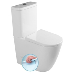 Kompakti&scaron;kas auk&scaron;tas tualetas Sapho Rimless Turku, baltas