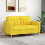 Dvivietė sofa vidaXL, 140cm, geltona