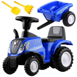 Paspiriamas traktorius su priekaba New Holland, mėlynas