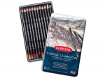 Angliniai pie&scaron;tukai Derwent Tinted Charcoal 12vnt.