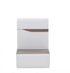 Spintelė prie lovos Liveo Lionel LI14, kairinė, balta/ruda