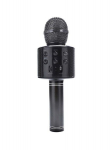 Bluetooth karaoke mikrofonas su LED ap&scaron;vietimu Manta, juodas