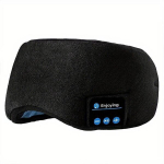 Miego kaukė su belaidėmis ausinėmis bluetooth unisex, juoda, VIENAS DYDIS