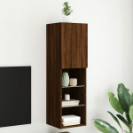 Tv spintelė su led lemputėmis, ruda ąžuolo, 30,5x30x102cm