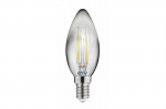 LED lemputė Filament C35, E14, 4W, 200lm, 1800K, 220-240V, 360&deg;, pilka