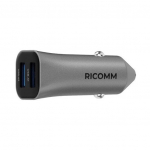 24w ricomm ra241 2xusb-a automobilinis įkroviklis
