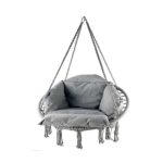 Stilinga i&scaron;skirtinė supama lauko kėdė XXL, pilka