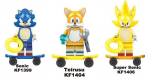 Konstruktorius Sonic the Hedgehog figūrėlės HeroBricks, 3vnt, 5cm