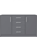 Komoda Meblar Smart Srk1, 140x84x40 cm, pilka
