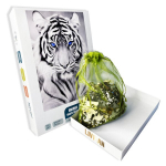 Medinė baltojo tigro dėlionė su unikalios formos detalėmis Livman H-55, 160 d.