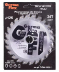 Medienos pjovimo diskas 125x22,2 mm 24z karbido, 125x22.2mm