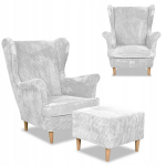"Bonito" fotelis su atrama kojoms "Scandinavian Family Furniture" &scaron;viesus velvetas
