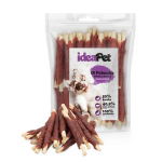 Skanėstas &scaron;unims galvijų odos pagaliukai su antiena, 500 g