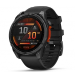 Garmin fēnix&reg; 8 &ndash; 47mm AMOLED Slate grey with Black silicone band