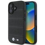 BMW M Perforuoto ir siūto Linijos MagSafe dėklas iPhone 16 &ndash; juodos spalvos