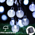 (12M 100LEDs x 1.8cmwhite)200 LED styginių &scaron;viesos lauko saulės fairy Lights IP65 vandeniui atspari girlianda dų puo&scaron;mena Vestuvių lempų sodas