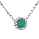 Sidabrinė grandinėlė moterims su agatu ir cirkoniais Brasco 60799 60799-42