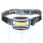 Galingas LED žibintuvėlis su priekinio žibinto lempa