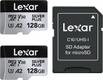 Atminties kortelė telefonui Lexar&reg; Professional SILVER PLUS 128GB 2pack LMSSIPL128G-B2ANG