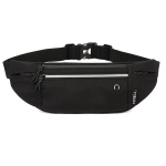 Moteri&scaron;ki krep&scaron;iai, Fanny Pack, Kelioninis pinigų diržas vyrams, Neper&scaron;lampamas bėgimo krep&scaron;ys, skirtas kelionėms, žygiams ir treniruotėms, juodas
