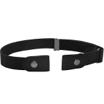Men's belts,Pack No Buckle Free Elastic Belt， Comfortable Adjustable Invisible Stretch Waist Belt for Jeans Shorts Pants,Black