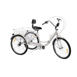 Sulankstomas triratis 24", baltas
