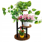 Stovas gėlėms MufArt, 74x34x28 cm, ruda/juoda