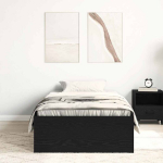 vienvietė lova，suaugusiųjų lova,Lovos rėmas be čiužinio, 90x200 cm, apdirbta mediena CFE2306798