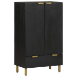 Highboard，&Scaron;oninė spintelė，Komoda，indauja Black 60x33x100 cm Engineered Wood CFE64998