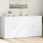 &Scaron;oninės spintelės, 2vnt.，Komoda，indauja, baltos, 79x38x80cm, apdirbta mediena CFE57031