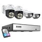 IP kamera ZOSI 2 vnt C296 WiFi 5MP ir 2 vnt C182 WiFi 8MP + NVR 8ch + 2TB HDD