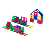 Magnetinės plytelės 3D Train Playmags 153 - 50 vnt komplektas