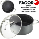 Faitout - FAGOR - Savia 20 cm - Kalimas - Stiklo Dangtis - Nelipnus