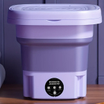Sulankstoma mini skalbimo ma&scaron;ina, 8L, violetinė,  Violetinė