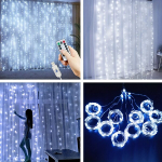 LED užuolaidinė girlianda 200, Baltas