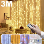 LED Kalėdinė Užuolaida 300, &Scaron;iltai balta