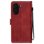 I&scaron;maniojo telefono dėklas - Xiaomi - Poco X7 Pro - Bordo spalvos imitacinė oda - Video laikiklis - Kortelių laikymas