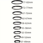 Objektyvo filtro adapterių žiedų rinkinys, 52mm-55mm