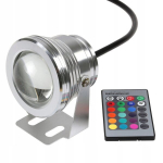 Paczkanaczas rgb led 12v lempa su 230v maitinimo &scaron;altiniu, halogeninis diodas, atsparus vandeniui ip67, baseino akis