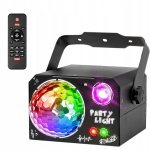 Led &scaron;viesos efektas disco ap&scaron;vietimas vakarėliui lazerinis rgb rutulys + nuotolinio valdymo pultas